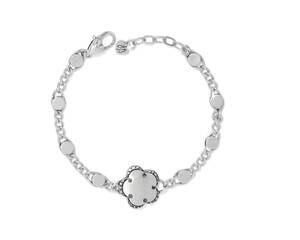 NEW BRIGHTON gaia flower bracelet in silver